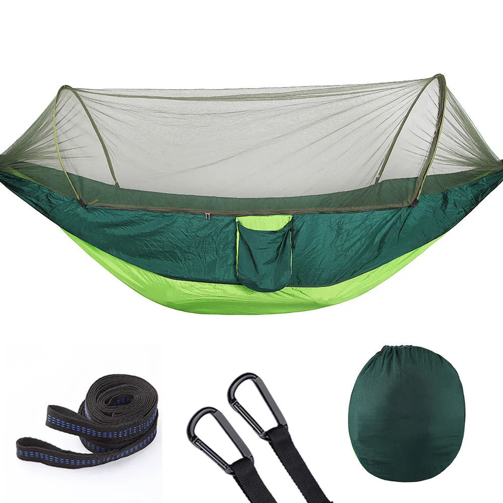 Fully Automatic Quick Opening Hammock With Mosquito Net - Bellarte Enchanté Fully Automatic Quick Opening Hammock With Mosquito Net